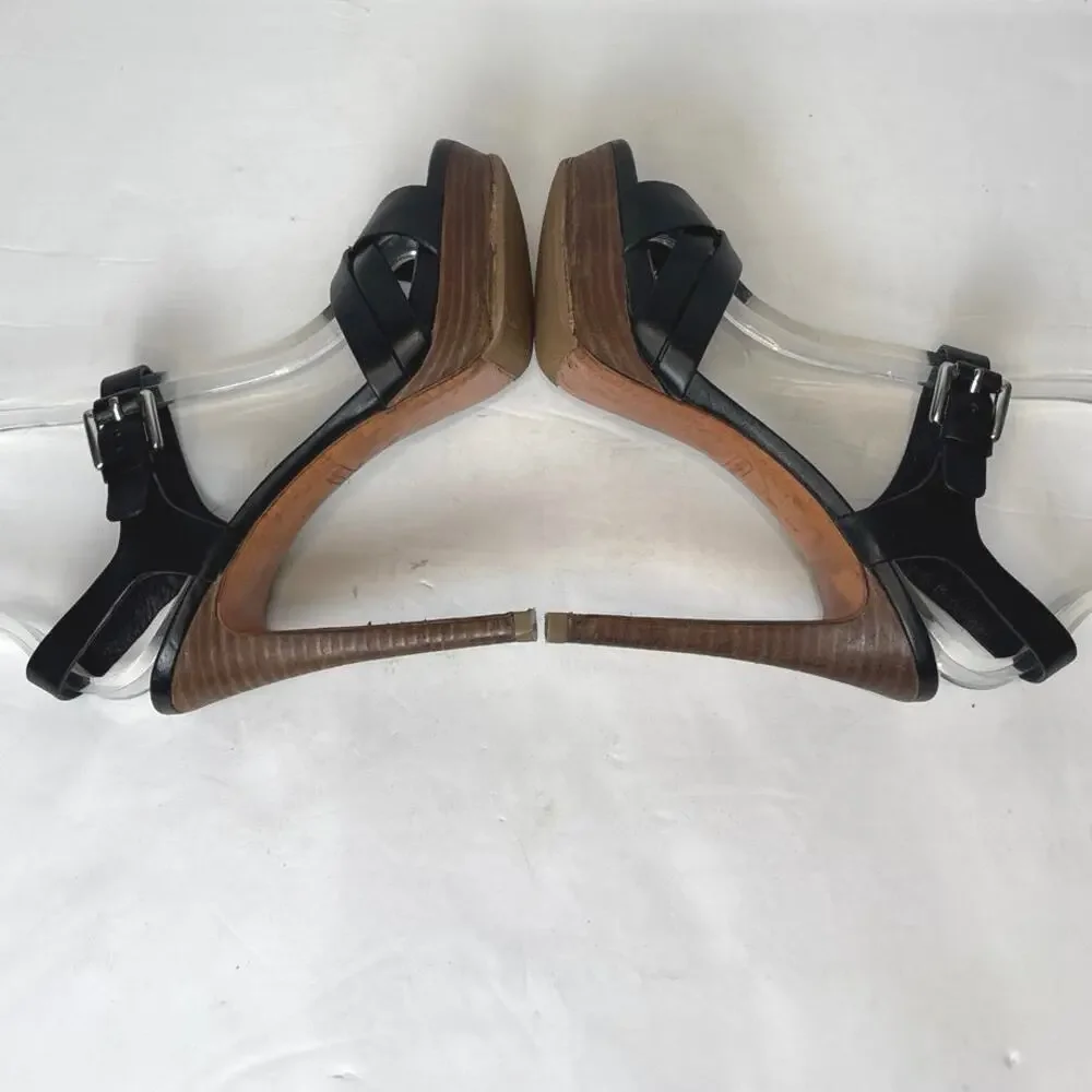 Coach Black Platform Stiletto Sandals – Size 7